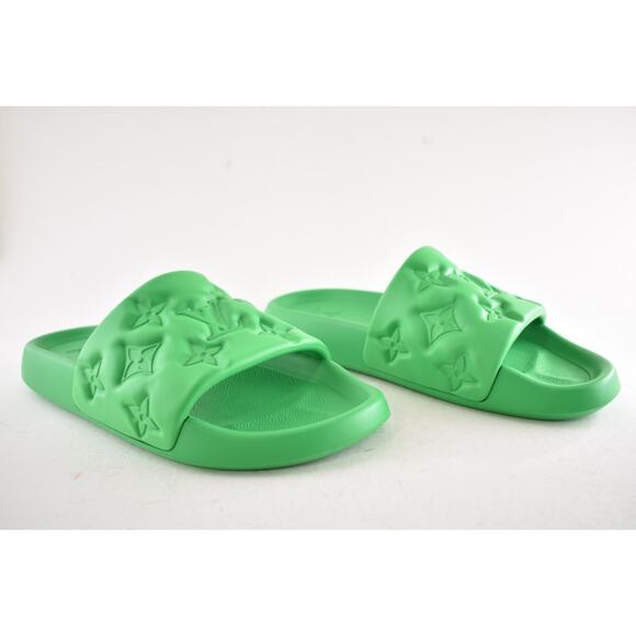 Louis Vuitton Waterfront Mule Bubble Monogram Green Slide Sandal UK 9 US 10 11 - Picture 3 of 14